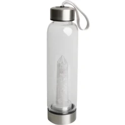 Cello Stainless Steel Crystal Drinking Flask - Quartz Chips