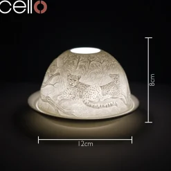 Cello Tealight Dome - Leopard