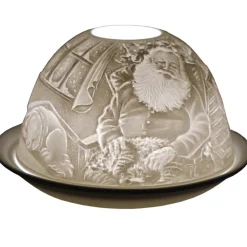Cello Tealight Dome - Santa & Dog