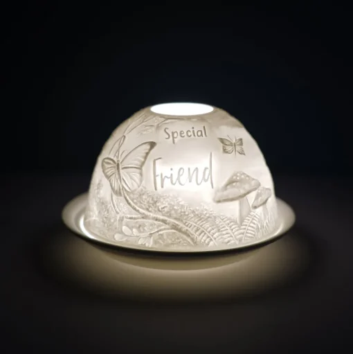 Cello Tealight Dome - Special Friend Woodland