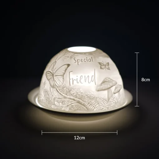 Cello Tealight Dome - Special Friend Woodland