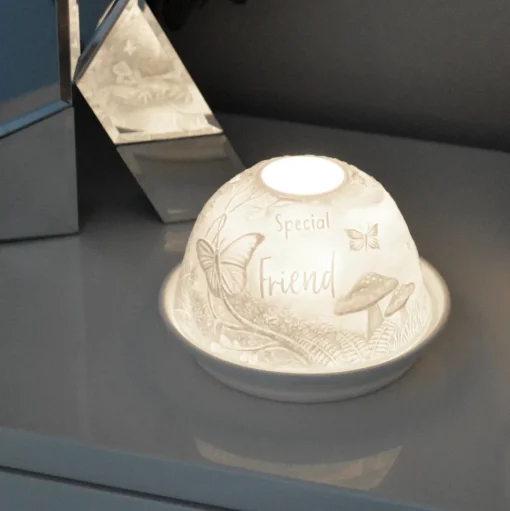 Cello Tealight Dome - Special Friend Woodland