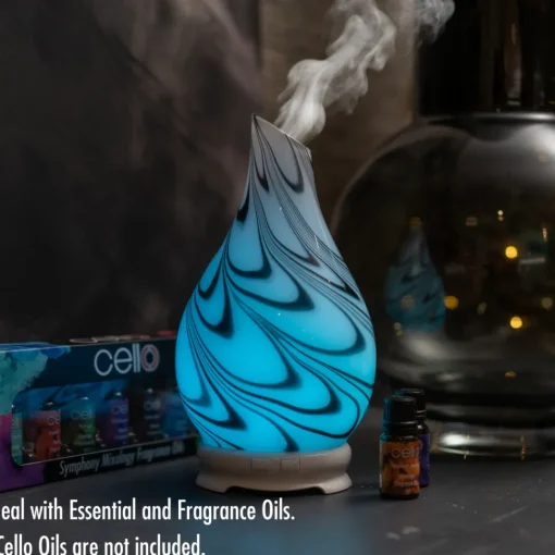 Cello Ultrasonic Diffuser Art Glass - Galaxy Swirls