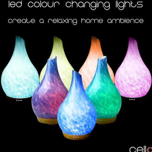 Cello Ultrasonic Diffuser Art Glass - Ocean Floor Large