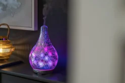Cello Ultrasonic Diffuser - 3D Firework & Sandalwood Fragrance Oil Bundle