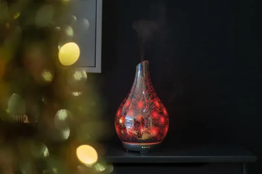 Cello Ultrasonic Diffuser - 3D Firework & Sandalwood Fragrance Oil Bundle