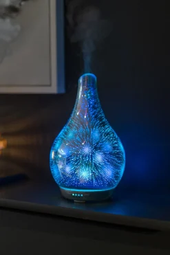 Cello Ultrasonic Diffuser - 3D Firework & Sandalwood Fragrance Oil Bundle