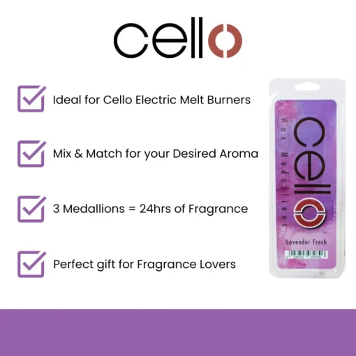 Cello Wax Medallions - Lavender Fresh