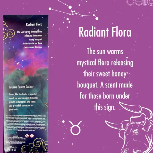 Cello Zodiac Reed Diffuser - Taurus with Malachite - Radiant Flora
