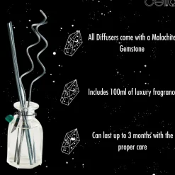 Cello Zodiac Reed Diffuser - Taurus with Malachite - Radiant Flora