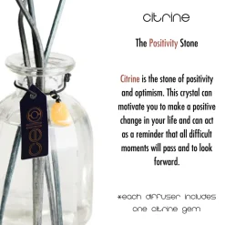Cello Zodiac Reed Diffuser - Scorpio with Citrine Gem - Ethereal Skies