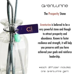 Cello Zodiac Reed Diffuser - Libra with Aventurine - Ephemeral Breeze