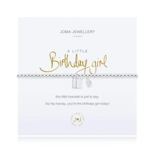 Joma Jewellery Bracelet - A Little - Birthday Girl - Silver Bracelet