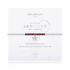 Joma Jewellery Bracelet - a little BIRTHSTONE JANUARY GARNET