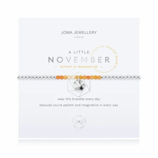 Joma Jewellery Bracelet - a little BIRTHSTONE NOVEMBER YELLOW QUARTZ