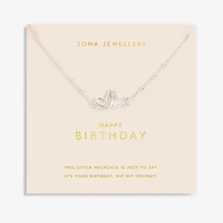 Joma Jewellery Forever Yours Necklace - Happy Birthday Silver Plated