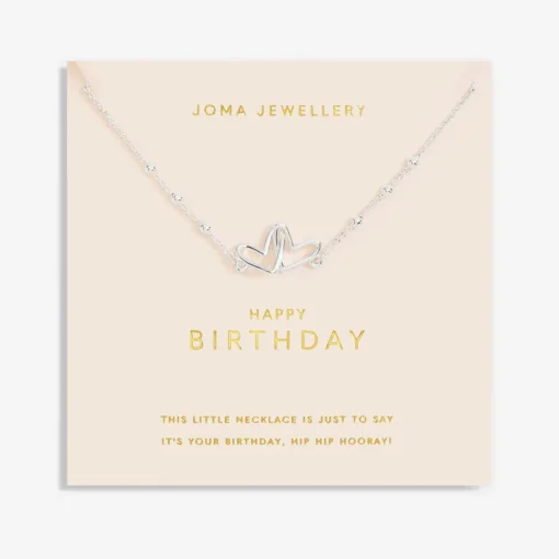 Joma Jewellery Forever Yours Necklace - Happy Birthday Silver Plated