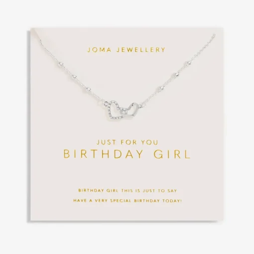 Joma Jewellery Forever Yours Necklace - Just for You Birthday Girl Silver Plated