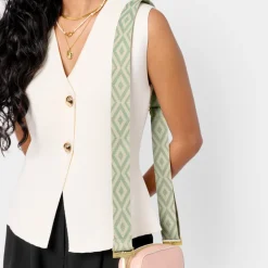 Katie Loxton Canvas Strap - Seafoam Geometric