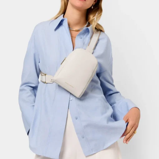 Katie Loxton Kaite Canvas Strap Sling Bag - Off White