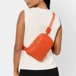 Katie Loxton Kaite Canvas Strap Sling Bag - Deep Orange