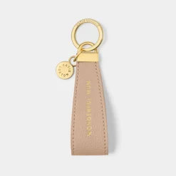 Katie Loxton Sentiment Loop Keyring - Wonderful Mum Nude Pink