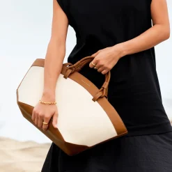 Katie Loxton Siena Canvas Tote Bag - Cognac