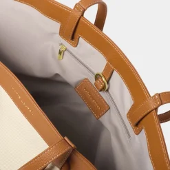 Katie Loxton Siena Canvas Tote Bag - Cognac