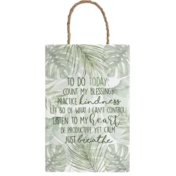 Splosh Botanical Hanging Sign - To Dos for Today