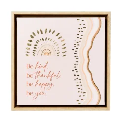 Splosh Desert Dunes Be Kind Framed Canvas 34x34