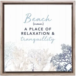 Splosh Hamptons 30x30 Framed Canvas - Beach