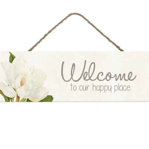 Splosh Magnolia Hanging Sign - Welcome