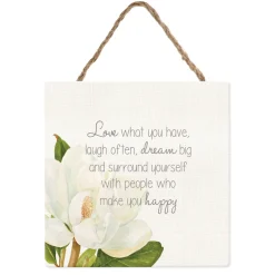 Splosh Magnolia Hanging Sign - Happiness