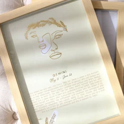 Splosh Mystique Framed Zodiac Print - Gemini