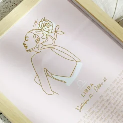 Splosh Mystique Framed Zodiac Print - Libra