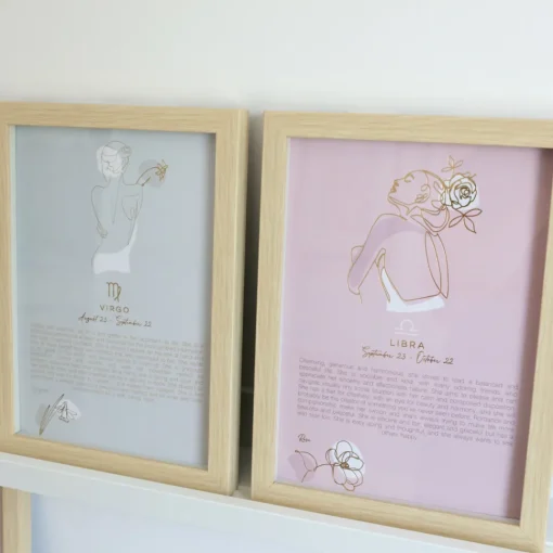 Splosh Mystique Framed Zodiac Print - Virgo