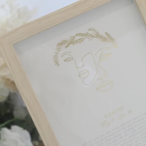 Splosh Mystique Framed Zodiac Print - Gemini