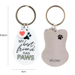 Splosh Pet Keyring - Best Friend Has Paws