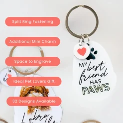 Splosh Pet Keyring - Best Friend Has Paws