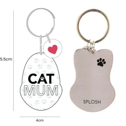 Splosh Pet Keyring - Cat Mum