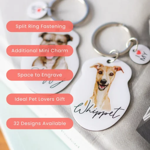 Splosh Pet Keyring - Whippet