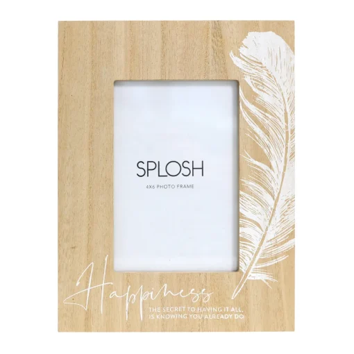 Splosh Tranquil Frame 4x6 - Wooden Happiness