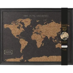 Splosh Travel Map - Black World Map