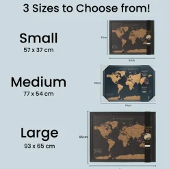 Splosh Travel Map - Black World Map