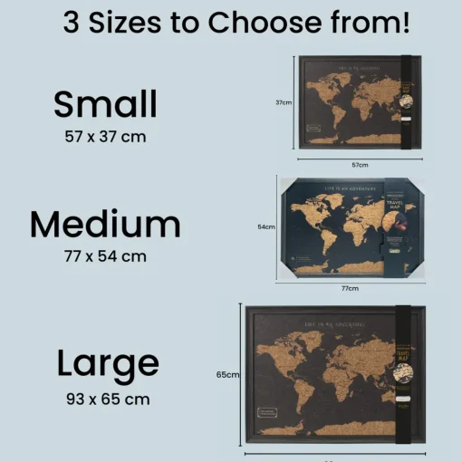 Splosh Travel Map - Black World Map