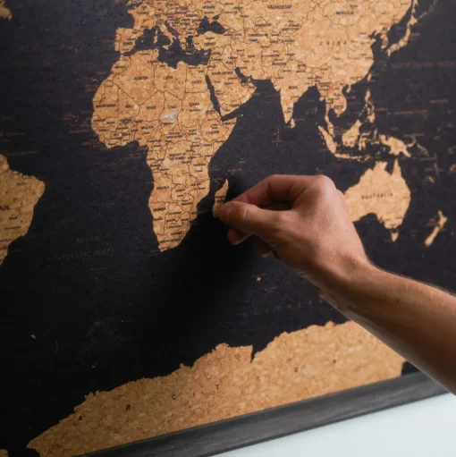 Splosh Travel Map - Black World Map
