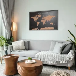 Splosh Travel Map - Black World Map