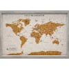 Splosh Travel Map - Grey World Map