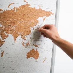Splosh Travel Map - Grey World Map