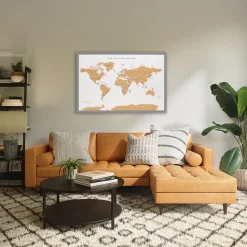 Splosh Travel Map - Grey World Map